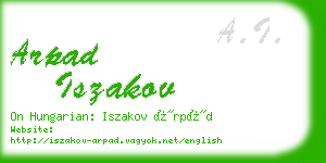 arpad iszakov business card